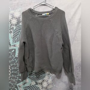 Gray Waffle Knit Sweater By C&C